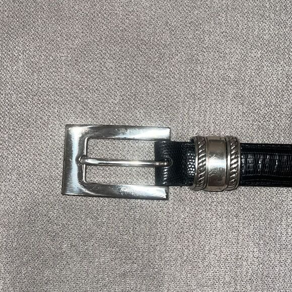 Vintage Brighton black leather belt size 32 M/L - Picture 5 of 5